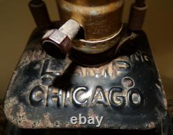 Vtg working ADLAKE CHICAGO Railroad Lamp electrical conversion Table Lamp 1 of 2