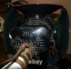Vtg working ADLAKE CHICAGO Railroad Lamp electrical conversion Table Lamp 2 of 2