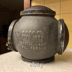 W. R. R. S Co. Antique Railroad Electric Switch Lamp Light 4 Lens Lantern Type 1880
