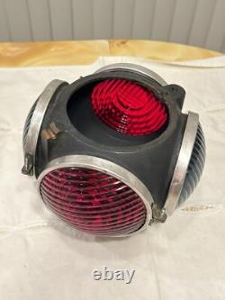 W. R. R. S Co. Antique Railroad Electric Switch Lamp Light 4 Lens Lantern Type 1880