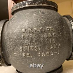 W. R. R. S Co. Antique Railroad Electric Switch Lamp Light 4 Lens Lantern Type 1880