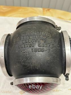 W. R. R. S Co. Antique Railroad Electric Switch Lamp Light 4 Lens Lantern Type 1880