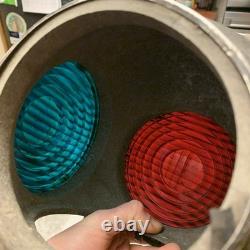 W. R. R. S Co. Antique Railroad Electric Switch Lamp Light 4 Lens Lantern Type 1880