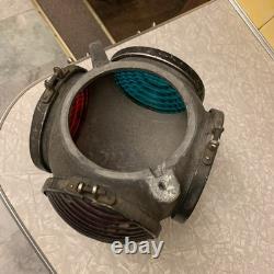 W. R. R. S Co. Antique Railroad Electric Switch Lamp Light 4 Lens Lantern Type 1880