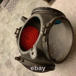 W. R. R. S Co. Antique Railroad Electric Switch Lamp Light 4 Lens Lantern Type 1880