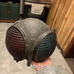 W. R. R. S Co. Antique Railroad Electric Switch Lamp Light 4 Lens Lantern Type 1880
