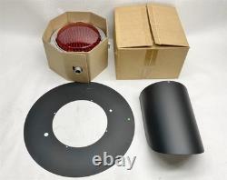 WC Hayes Train Crossing Light Railroad Red Signal 12 LED with Backing + Hood New