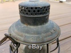 WM Ry Railroad Lantern Western Maryland Railway RR Lamp Adlake Antique Etched