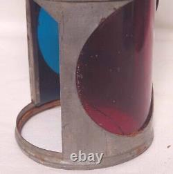 WW2 Railway Shunters/Guards 3 colour oil lamp -unused/surplus 1945 Broad Arrow