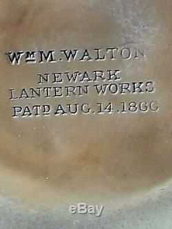 Walton Newark Lantern Works Conductor Railroad Lantern