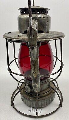 Western Maryland Railroad Lantern Dietz Vesta with Red Etched Globe