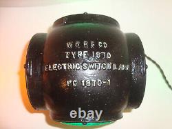 Western Railroad Supply WRRS CO Switch Stand 4 Way Signal Lamp Light Lantern Atq