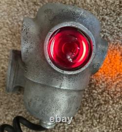 Working ADLAKE Railroad Train Caboose Lamp 4Way Signal Lantern Orange & Red RARE