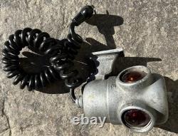 Working ADLAKE Railroad Train Caboose Lamp 4Way Signal Lantern Orange & Red RARE