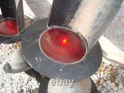 Working Rare 4 Light Vintage W C Hayes WRRS Railroad Crossing Signal Light